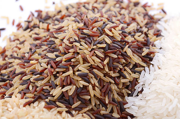 istock Raw gluten-free rice cereal ingredient. 489926848