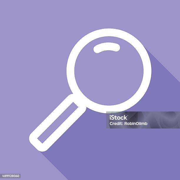 Magnifying Glass Icon Stock Illustration - Download Image Now - Icon Symbol, Magnifying Glass, White Color