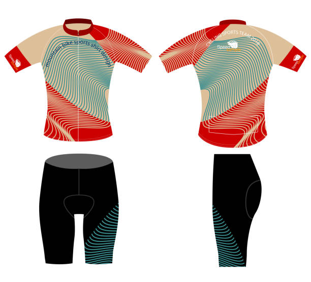 스포츠 셔츠 디자인식 - cycling vest stock illustrations