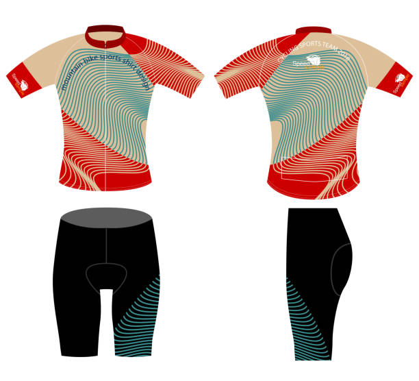 ilustrações de stock, clip art, desenhos animados e ícones de modelo da camisola desportiva - cycling vest