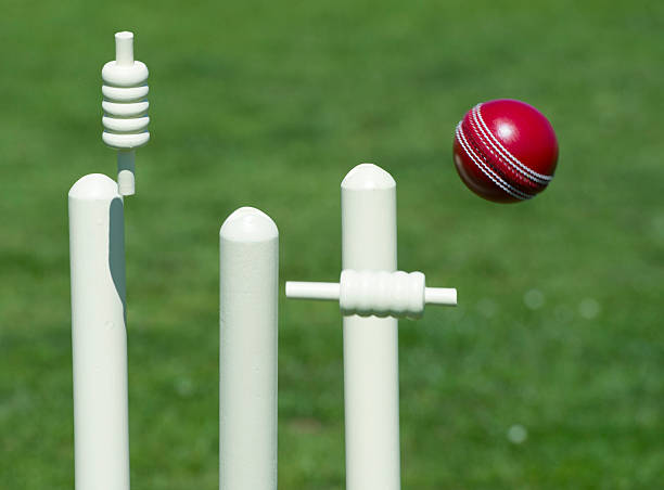 istock Cricket ball and stumps 489928838