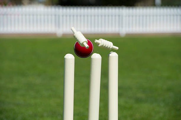 istock Cricket ball and stumps 489928888