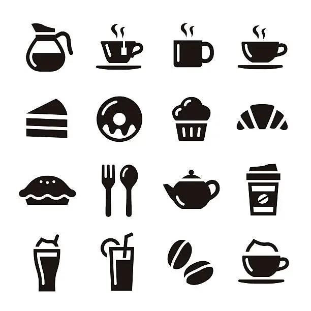 Vector illustration of Cafe icons