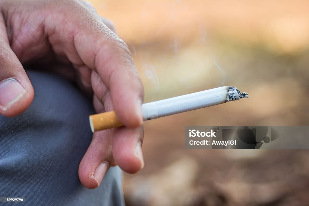 smoking cigarette 2015 Stock Photo