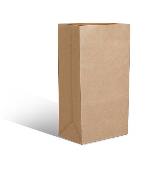 istock recycle brown paper bag with clipping path 489933726