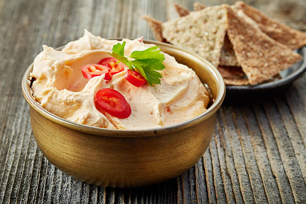 istock cream cheese with chili and tomato, dip sauce 489933902