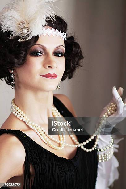 Retro Flapper Style Stock Photo - Download Image Now - 1920-1929, 1930-1939, 20-29 Years
