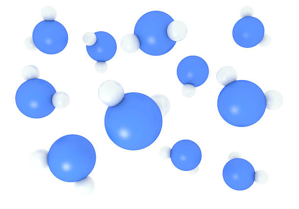 H20 molecules A set of water H20 molecules over white background. It's a 3D rendering. h20 molecules stock pictures, royalty-free photos & images
