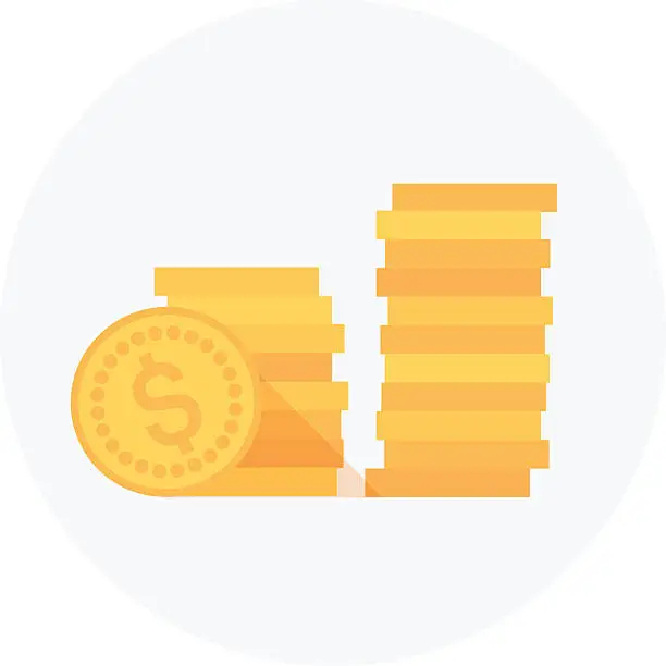 Vector illustration of Currency theme, flat style, colorful, vector icon for info graph