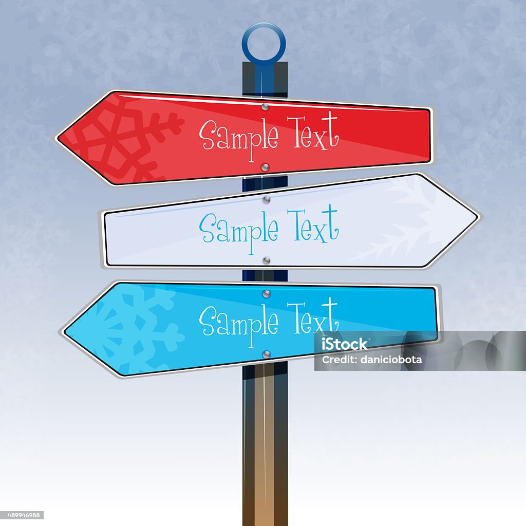 Left Direction Board Colorful Direction Board Stock Illustration - Download Image Now - 2015 ...