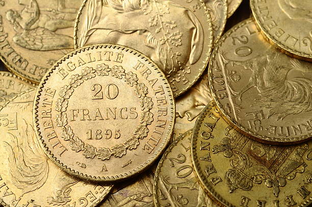 istock Lot of Gold coins for saving 489947948