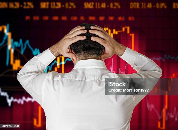 Broker Stock Market Crash Stock Photo - Download Image Now - Stock Market and Exchange, Crisis, Trading