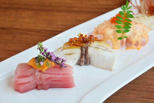 istock Sushi Set japanese food style 489948582