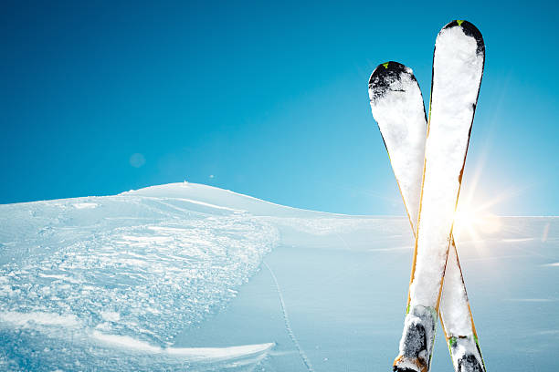 istock Skis In The Snow 489948868
