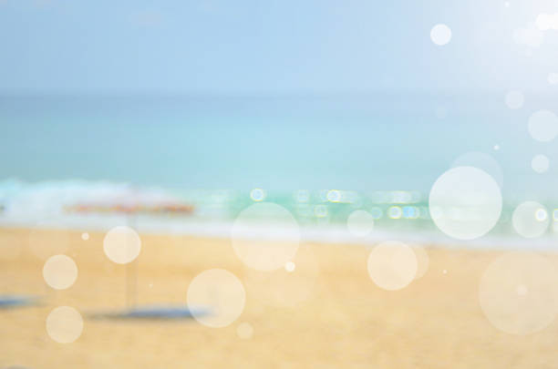 istock Blur tropical beach with sun light abstract background.Travel concept. 489949400