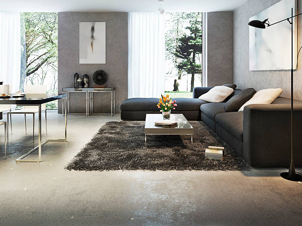 istock Modern interior of living room 489952322