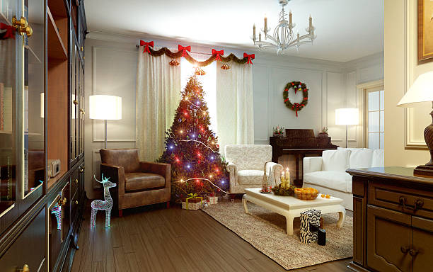 istock Christmas living room 489952542