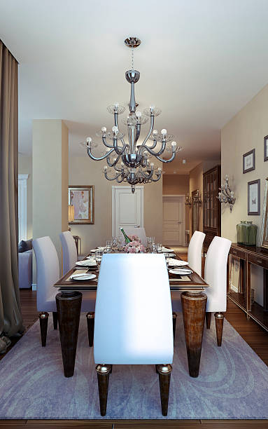istock Luxury dining room art deco style 489954298