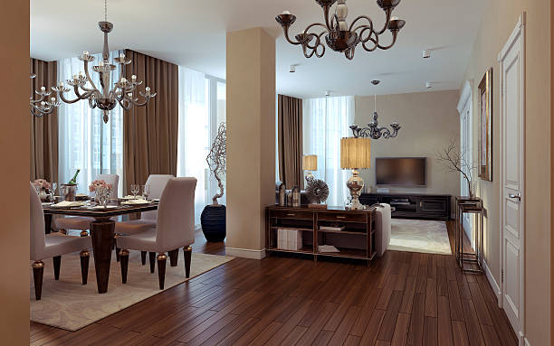 istock Luxury living room art deco and modern style 489954428
