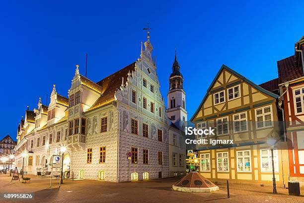 Foto de Old Town Hall Em Celle Em Baixa Saxônia Alemanha e mais fotos de stock de Celle - Celle, 2015, Alemanha