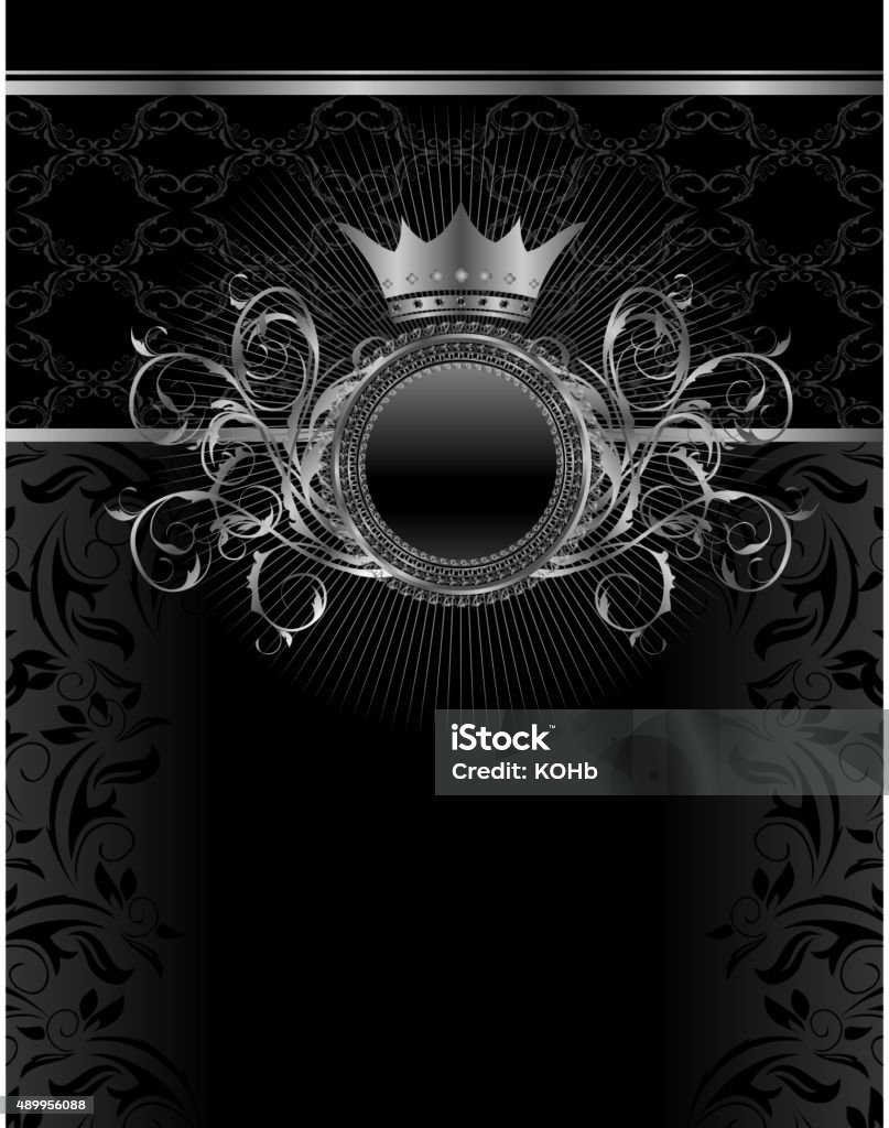 silver vintage frame template Illustration silver vintage frame template - vector 2015 stock vector