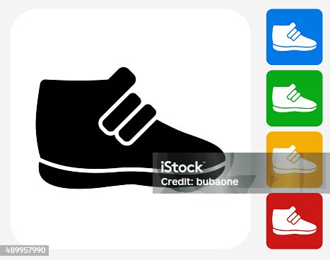 istock Sneaker Icon Flat Graphic Design 489957990