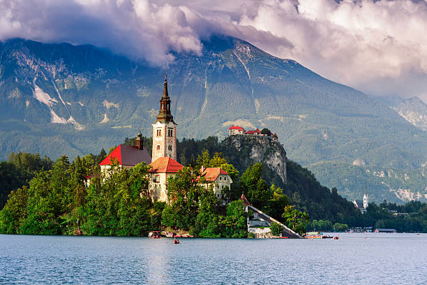 istock Bled with lake, island, castle and mountains 489958148