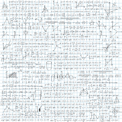 Notebook Formulas Notebook With Formulas Stock Illustration - Download Image Now - 2015 ...