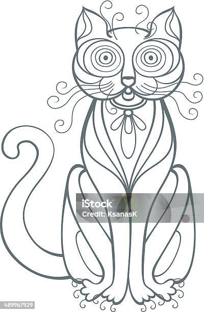 Funny Cat Stock Illustration - Download Image Now - Abstract, Animal, Animal Body Part