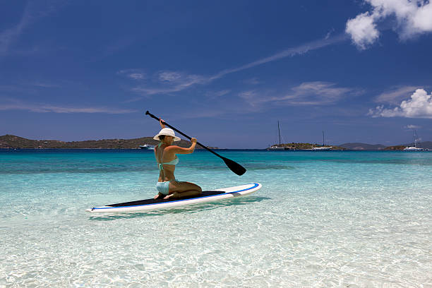 istock woman paddleboarding in the Caribbean 489969865