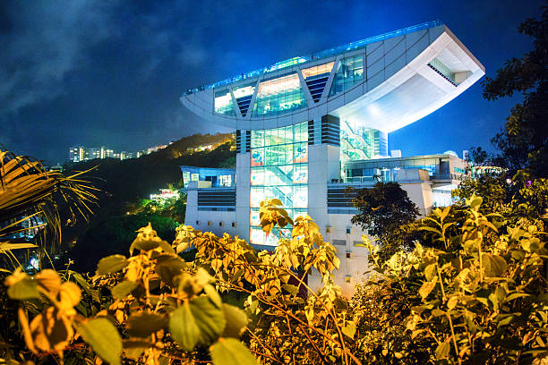 Peak tower at night Hong Kong Landmark