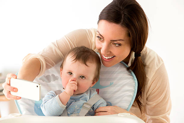istock Mother And Baby taking a Selfie 489974983