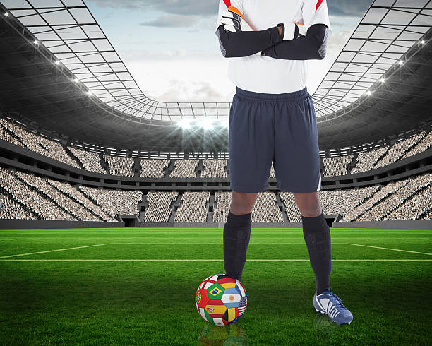 istock Goalkeeper standing with international ball 489975041