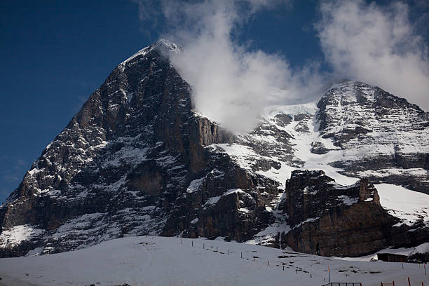 istock North Face Eiger cloud swirls over the mountain 489975239
