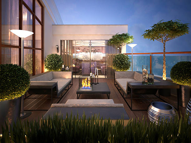 istock roof - terrace in a modern style 489977238