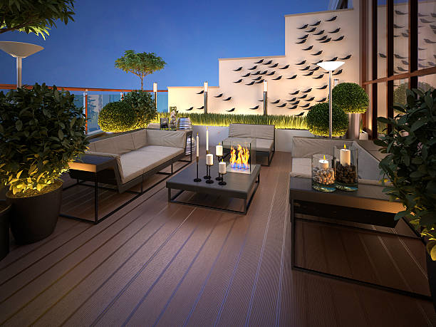 istock roof - terrace in a modern style 489977320