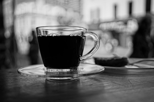 Coffe break in black and white.