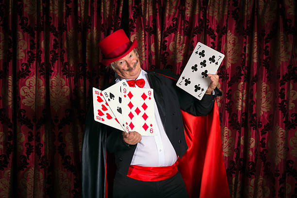 istock Magician with big cards 489979782