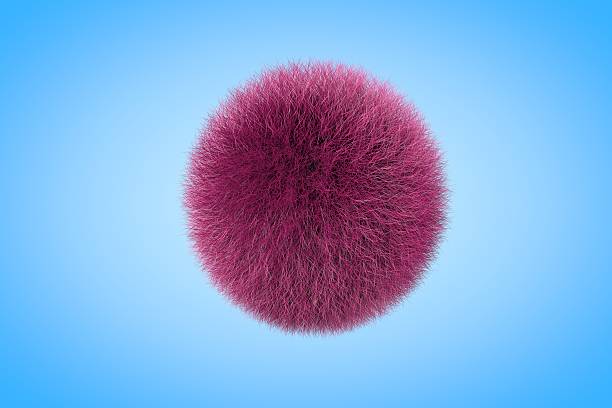 istock Fluffy Purple Fur Ball 489981414