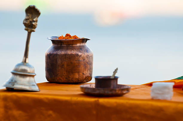 istock Ganga Aarti equipment 489986144