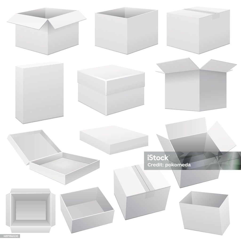 Vector Box Set Box Set Vector Web Stock Illustration - Download Image Now - 2015, Book ...