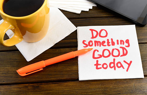 istock napkin sketch Do good today 490013360