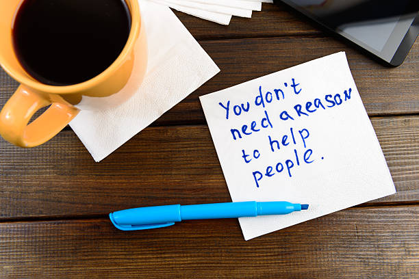 istock napkin sketch  dont need reason to help people 490013594