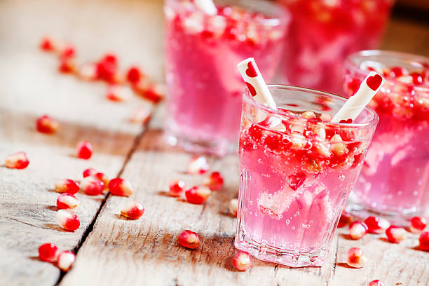 istock Pink cocktails for Valentine's Day with pomegranate seeds 490014106