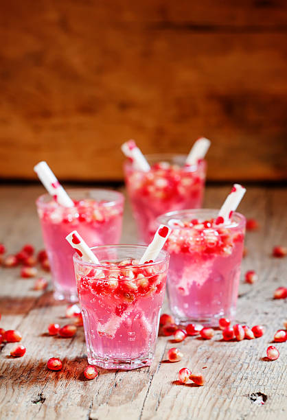 istock Pink cocktails for Valentine's Day with pomegranate seeds 490014970