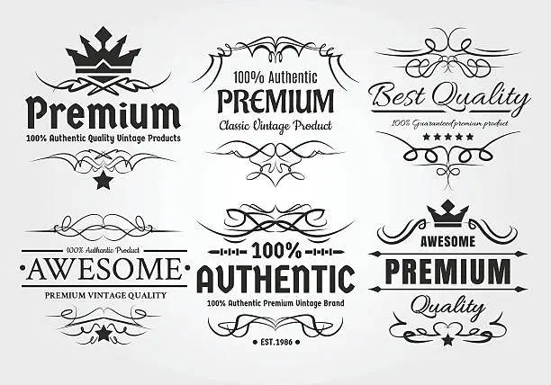 Vector illustration of Vintage Labels