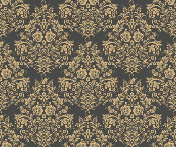 Bекторная иллюстрация Vector seamless pattern for design Damask