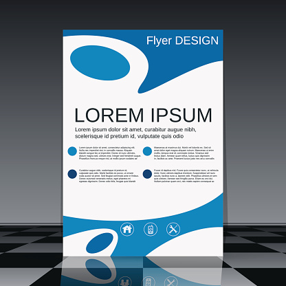 The brochure cover, flyer, booklet, poster abstract vector design