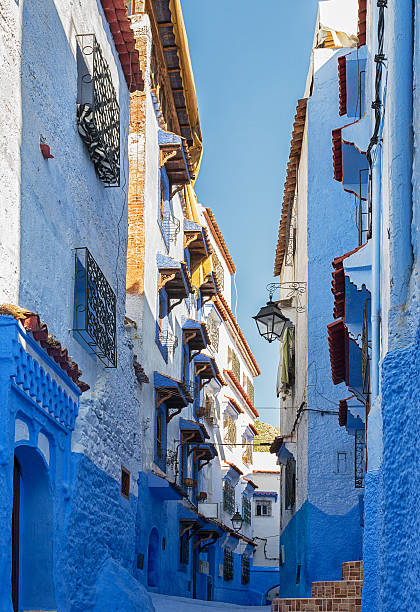 istock Typical blue and white buildings in Chefchaouen, Morocco. 490017928