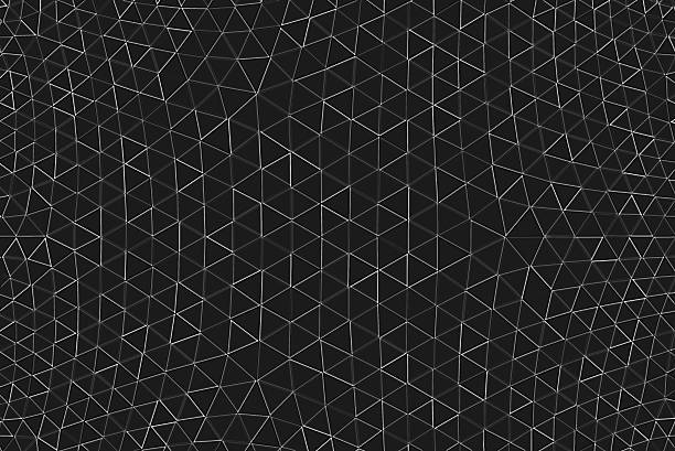 Geodesic Abstract Pattern Black White Monochrome Technology Futuristic Connection Background A modern design full frame geodesic abstract pattern of a monochrome black background with white and gray light elements. geodesic dome stock pictures, royalty-free photos & images